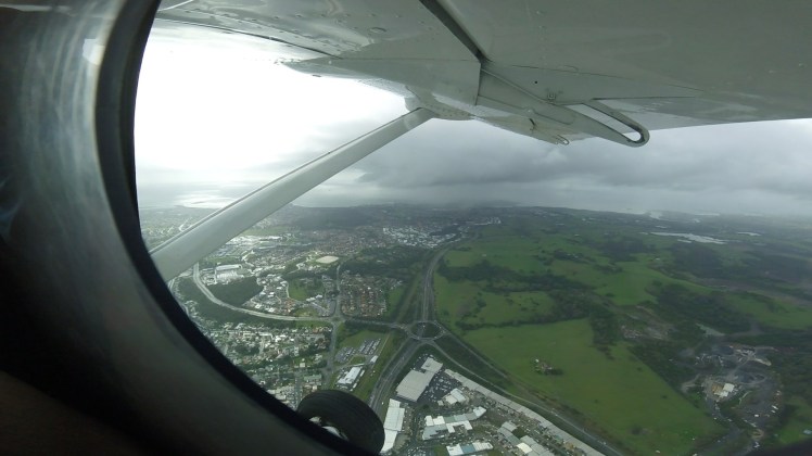Aerial view of plane